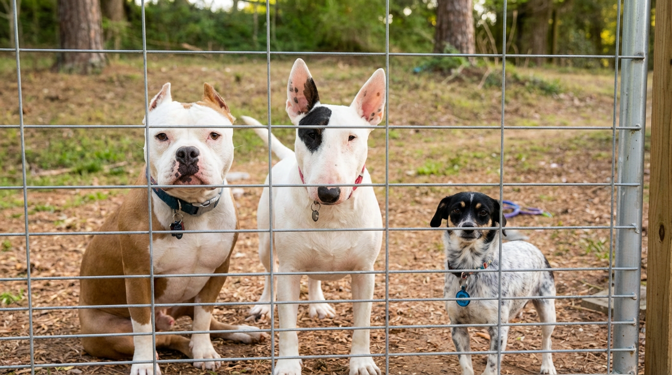 Fenced-in acre for dogs at Casa di Matassa
